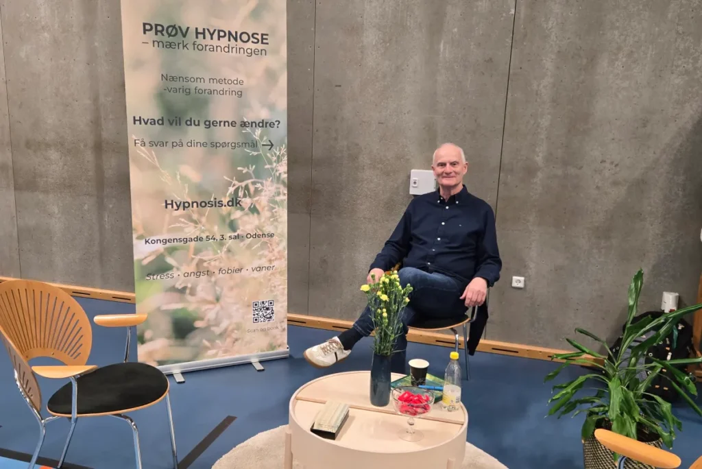Hypnoterapeut Jens Kristian Møller på helsemesse i Odense